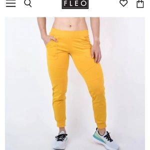 Mango mojito FLEO Joggers size Medium NWT NEW fitness CrossFit yoga stretch